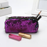 Unisex Fashion Double Color Sequins Handbag Cosmetic Bag Makeup Pouch