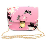 Women Butterfly Flower Printing Handbag Shoulder Bag Tote Messenger Bag