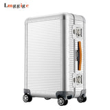 Cabin 100% Full Aluminum Body Luggage,Matte Suitcases With Spinner Rolling,Multiwheel Nniversal