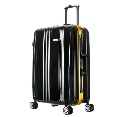 Lacquer Travel Luggage Airplane Suitcase Aluminum Alloy Rolling Business Trolley Luggage 20" 24"