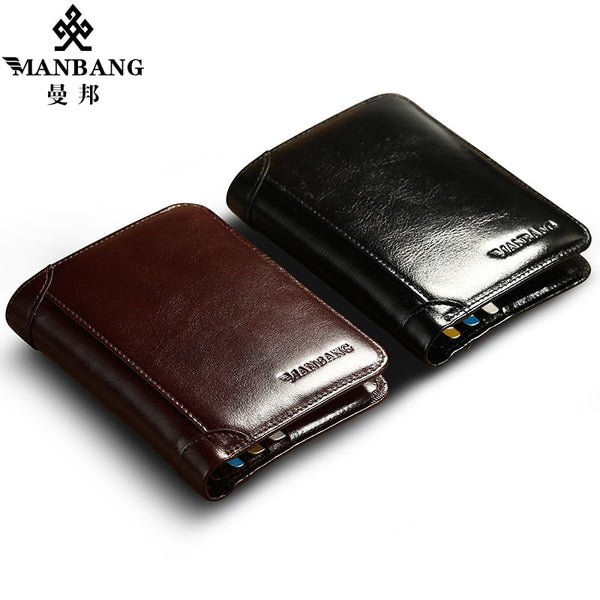 Shop Manbang Classic Style Wallet Genuine Lea – Luggage Factory