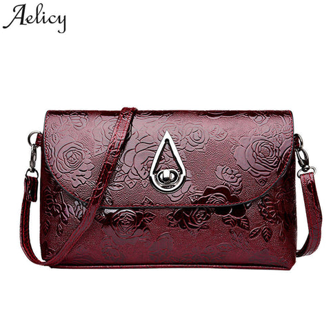 Aelicy High Quality Patent Leather Women Bag Ladies Cross Body Messenger Shoulder Bags Vintage