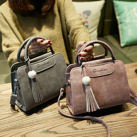 Free Shipping, 2018 New Women Handbags, Simple Fashion Flap, Trend Tassel Woman Messenger Bag,