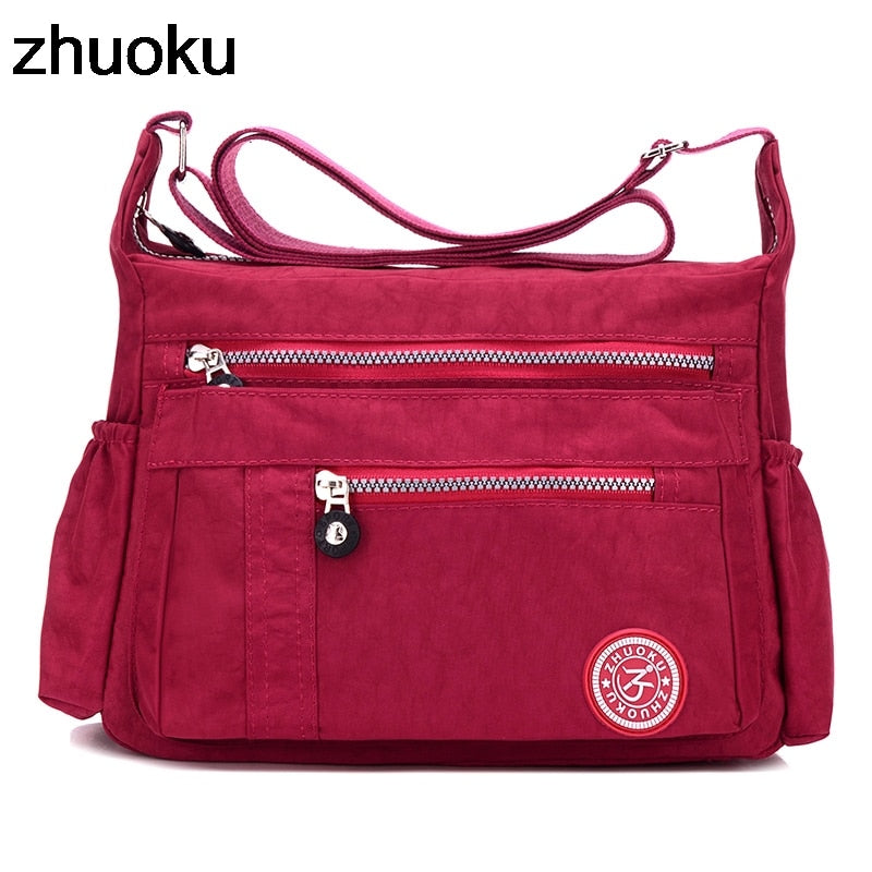 Women's Canvas Messenger Bag, Large Capacity Crossbody Bag, Trendy  Multi-Pocket Shoulder Bag