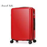 Pure Color  Fashion  High Quality  20/24 Inches Abs+Pc Rolling Luggage Spinner Travel Suitcase