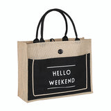 High Quality Women Linen Luxury Tote Large Capacity Female Casual Shoulder Bag Lady Daily Handbag