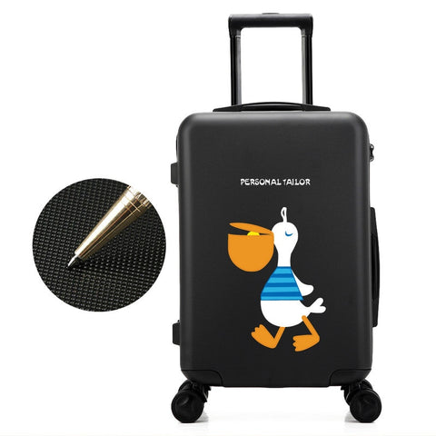 Female Travel Rolling Luggage Cartoon Suitcase Women Business Airplane Trolley Luggage Wedding Case