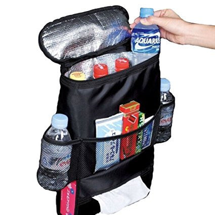 Car seat organizer top with cooler