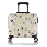 Wholesale!Women 16Inches Pc Rainbow Hardside Trolley Luggage,Euro Fashion Zebra Universal Wheel