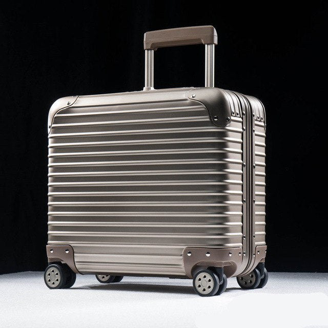 Uniwalker 100% Aluminum Alloy 18 Inch Luggage Trolley Travel Suitcase ...