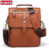 Kavis 100% Cowhide Genuine Leather Shoulder Bag Original Men Messenger Crossbody Handbag Sling