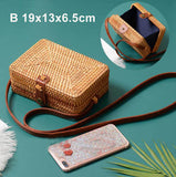 2018 Round Straw Bags Women Summer Rattan Bag Handmade Woven Beach Cross Body Bag Circle Bohemia