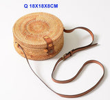 2018 Round Straw Bags Women Summer Rattan Bag Handmade Woven Beach Cross Body Bag Circle Bohemia