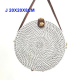 2018 Round Straw Bags Women Summer Rattan Bag Handmade Woven Beach Cross Body Bag Circle Bohemia