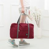 Sale 1Pc Women Travel Luggage Bag Big Capacity Folding Carry-On Duffle Bag Foldable Nylon Zipper