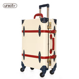 2018 New Retro Travel Suitcase Spinner Luggage Rolling Travel Suitcases With Wheels Free Shipping