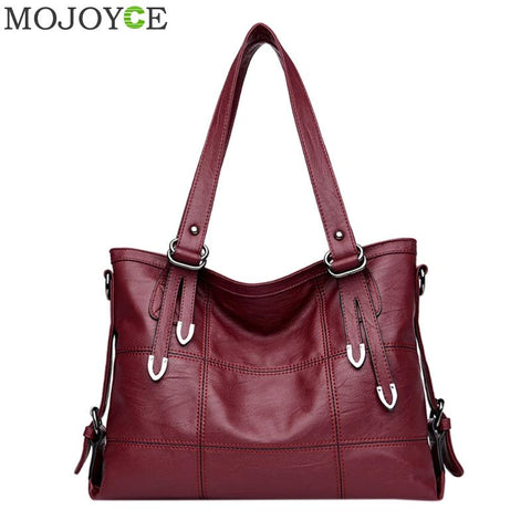 2018 Retro Style Large Women Handbags Fashion Pu Leather Shoulder Bag Famous Brand Female Large