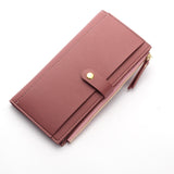 Long Solid Luxury Brand Women Wallets Fashion Hasp Leather Wallet Female Purse Clutch Money Women