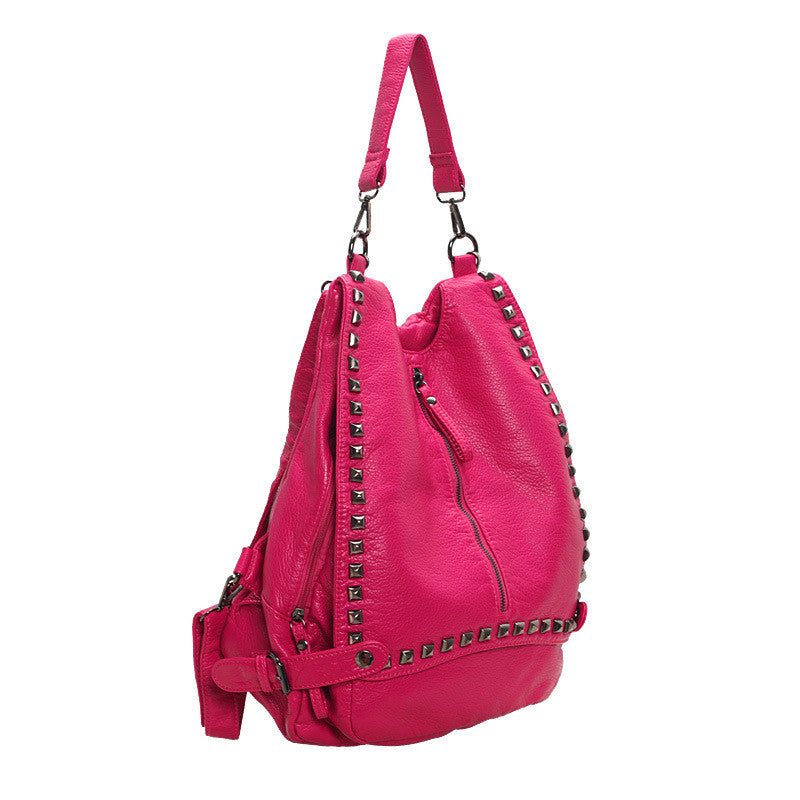Studded Nylon Backpack Khaki - Women's Backpacks | Saint + Sofia® USA