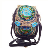 Chinese Vintage Embroidery Bag National Ethnic Embroidered Canvas Cover Shoulder Messenger Bags