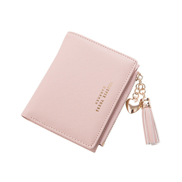  PVC Faux Leather Wallets for Women, Artificial Leather Gift Box  Packing Ladies Small Cute Purses with Zipper Coin Pocket Women's Mini Wallet  with ID Window Girls Zip Around Wallet Credit Card