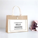 High Quality Women Linen Luxury Tote Large Capacity Female Casual Shoulder Bag Lady Daily Handbag