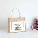 High Quality Women Linen Luxury Tote Large Capacity Female Casual Shoulder Bag Lady Daily Handbag