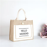 High Quality Women Linen Luxury Tote Large Capacity Female Casual Shoulder Bag Lady Daily Handbag