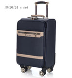 Travel Tale 16"20"24 Inch Spinner Leather Travelling Bags Retro Luggage Sets For Men