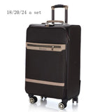 Travel Tale 16"20"24 Inch Spinner Leather Travelling Bags Retro Luggage Sets For Men