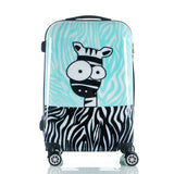 New Cartoon Trolley Case, Zebra Travel Suitcase, Men And Women Printed Trolley Luggage