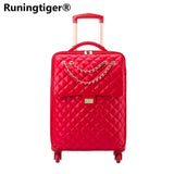 High Quality Luxury Noble Luggage 20/24 Inch Pu Rolling Luggage Spinner Brand Suitcase Pu