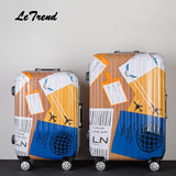 Children Carton Rolling Luggage Bussiness Travel Bag 20 Inch Women Men 24 Inch Carry On Suitcases