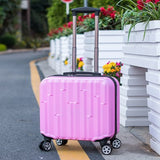 Unisex 2Pcs Carry On Travel Suitcase Women Laptop Luggage Stripe Pattern Small Luggage 18 Inch