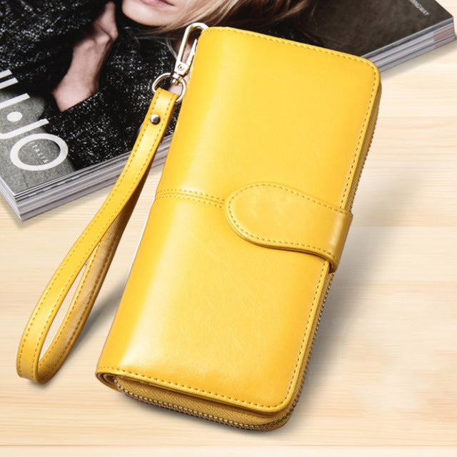 Baellerry Yellow Wallet Women Top Quality Leather Wallet Multifunction ...