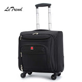 Multifunction Men Business Rolling Luggage Spinner Suitcases Wheels 18 Inch Oxford Cabin Laptop