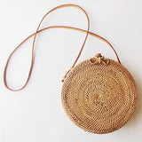 Caker Summer Woven Straw Bag Rattan Brown Black White Bohemia Beach Bag Handmade Circle Messenger