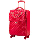 Carrylove High Quality  Fashion Noble Luggage 20/24 Size  Pu Rolling Luggage Spinner Brand Travel