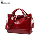 Women Oil Wax Leather Designer Handbags High Quality Shoulder Bags Ladies Handbags Fashion Brand Pu