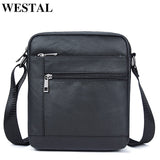 Westal Messenger Bag Men'S Genuine Leather Shoulder Bag Men Leather Small Ipad Crossbody Bags For