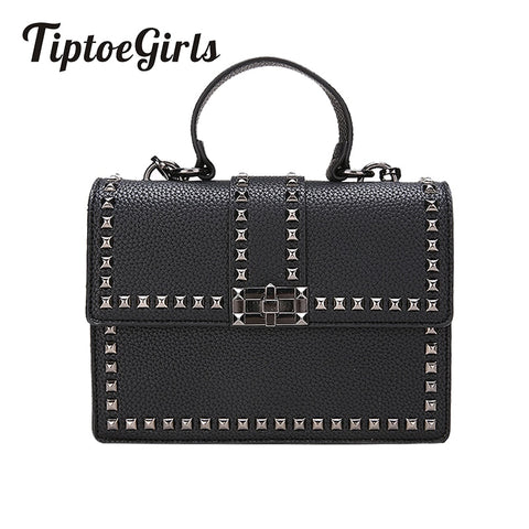 2018 Brand Women Bags Luxury Handbags Women Messenger Bags Cover Rivet Bag Girls Fashion Shoulder