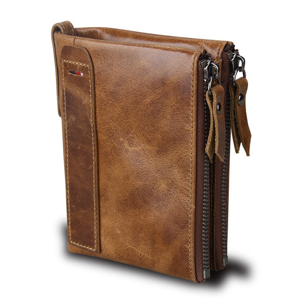 Newest Mens Hunter Leather Bifold Card Wallet Fashion Purse Genuine Leather  Men's Wallet | Shaista Handicraft