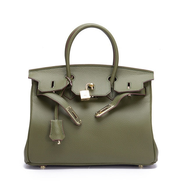 KAMUGO Genuine Leather Handbags Purses for Women , Orange Shoulder Bag , Handle Satchel Ladies Crossbody Bags 20#, Women's