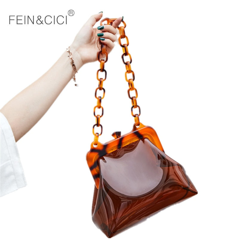 High Quality Plastic Transparent Lady Shoulder Bag Popular Summer