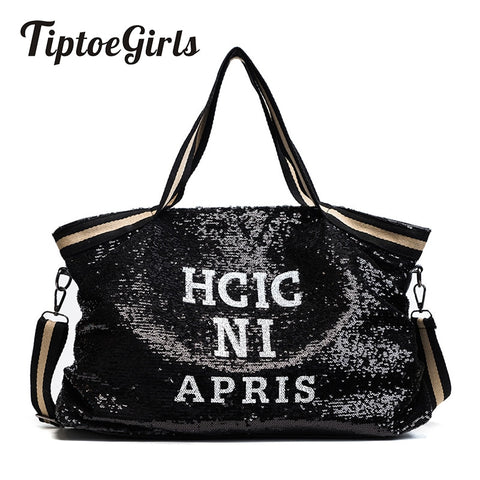 Sequin Women Bags Female Large Capacity Top-Handle Bags  Appliques Lady'S  Handbags National Casual