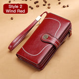 Sendefn Hot Sale Women Clutch Leather Wallet Female Long Wallet Women Zipper Purse Strap Money