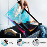 Fashion Paillette Transparent Cosmetic Bag Travel Zipper Make Up Case Organizer Storage Makeup