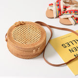 Square Round Mulit Style Straw Bag Handbags Women Summer Rattan Bag Handmade Woven Beach Circle