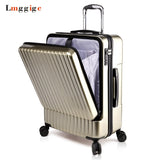 20"24" Inch Spinner Rolling Luggage Travel  Suitcase Bag With Laptop Bag,Pc+Abs Trolley