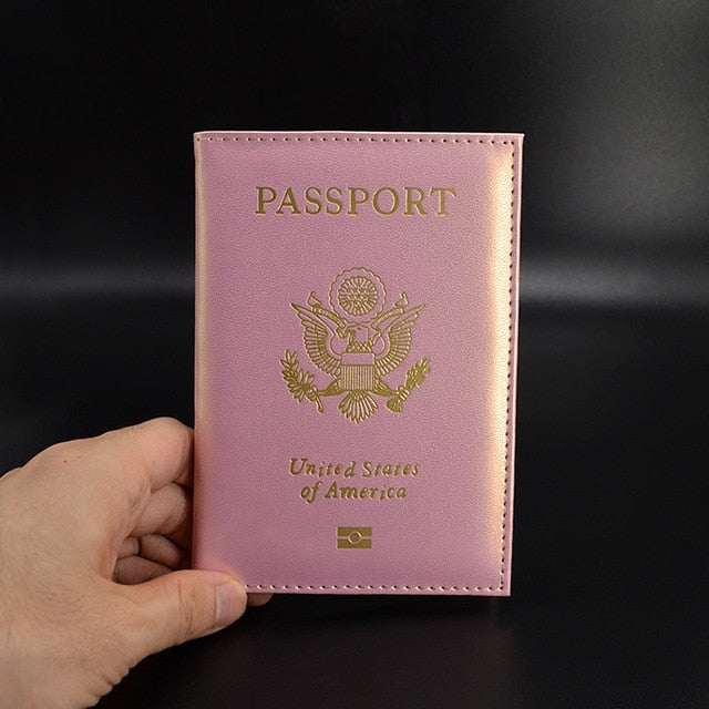 Custom Pink Crown Passport and Card Holder Combo Personalized Passport  Cover with CDC Card Slot Customized Cute Passport Holder for Women Men